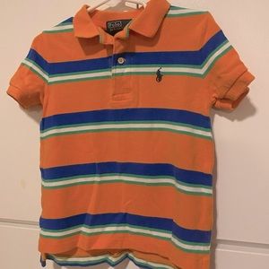 4/$15 Orange Striped Boy Polo